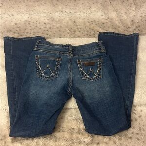 kids size 12 wrangler boot cut dark wash jeans